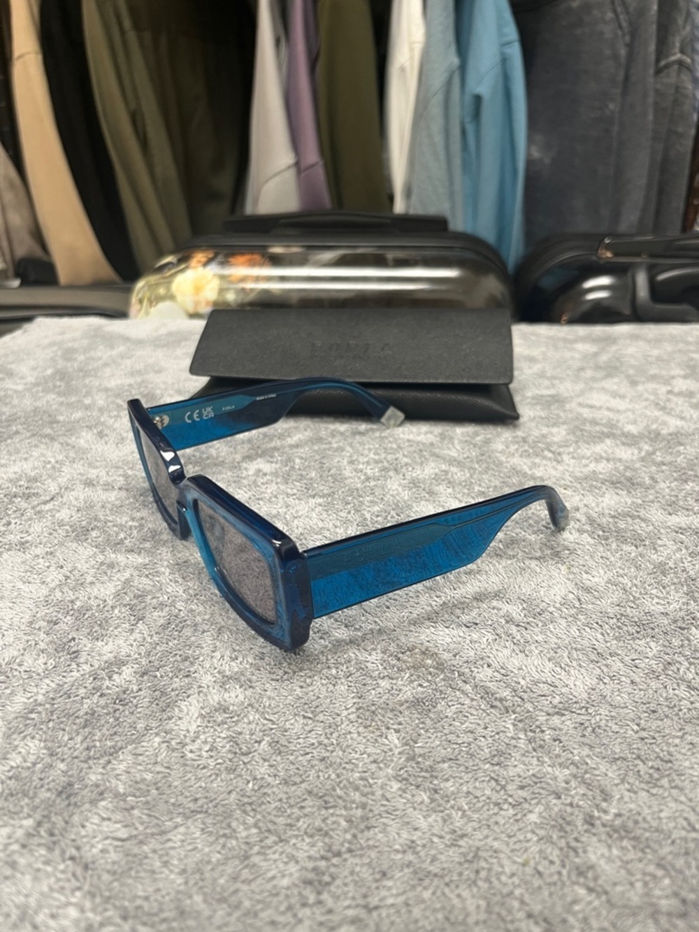 Furla Teal-Blue Rectangular Women's Sunglasses - Picture 3 of 5